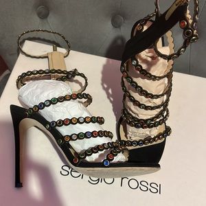Sergio Rossi Crystal Sandals